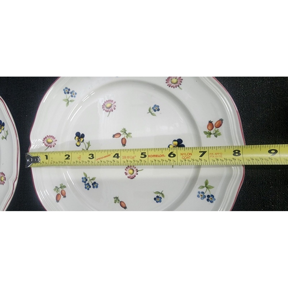 PETITE FLEUR Villeroy & Boch 8pc Set Salt Pepper Shaker Plates Bowls Saucers - Picture 11 of 15
